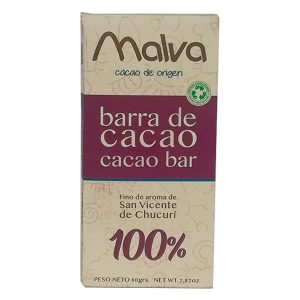 barra de cacao 100%